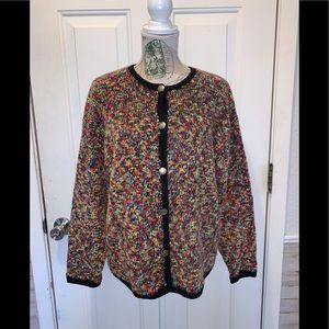 Colorful Chico’s Cardigan ❣️Love the colors. Bust 44”, Length 26”.